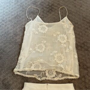 Floral Lace Overlay Camisole